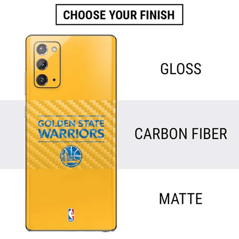 NBA Golden State Warriors Standard - Yellow Galaxy Note20 5G Skin